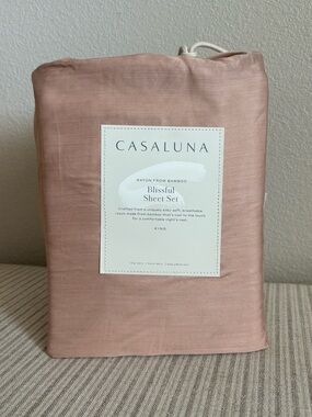 NWT King 400 Thread Count Rayon from Bamboo Sheet Set Light Adobe Clay Casaluna
